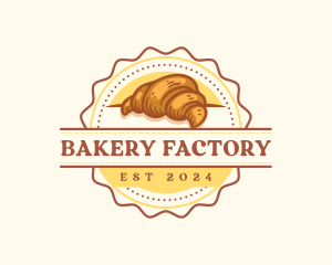 Croissant Bread Bakery logo design