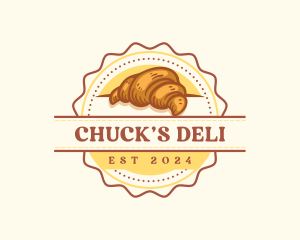 Croissant Bread Bakery logo design