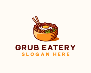 Korean Bibimbap Bowl logo design