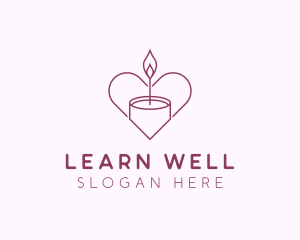 Heart Candle Wellness logo design