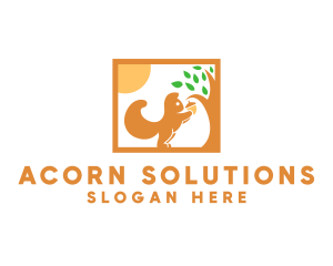 Squirrel Acorn Tree logo