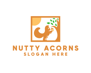 Squirrel Acorn Tree logo