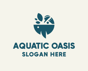 Aquatic Fish Nature logo design