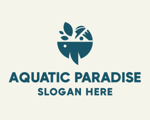 Aquatic Fish Nature logo design