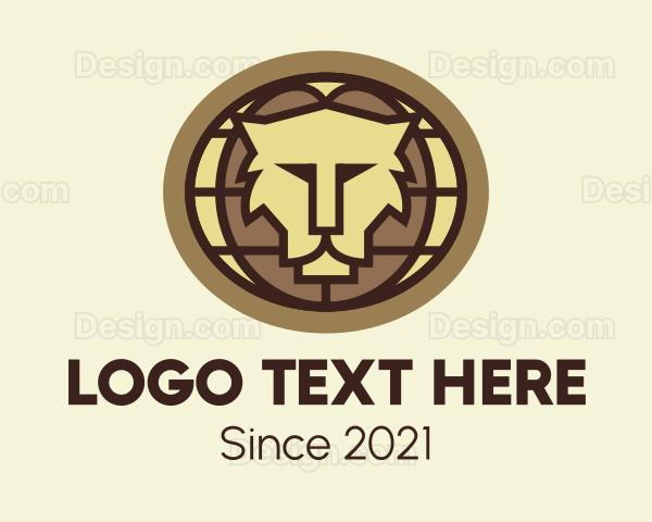 Lion Head Globe Logo