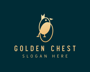 Gradient Golden Bird logo design