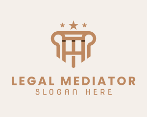 Brown Pillar Notary logo design