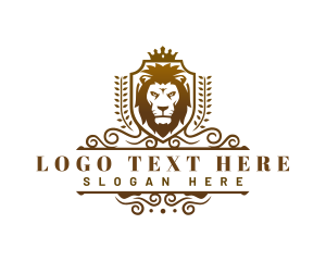 Royalty Lion Shield logo