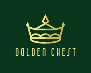 Golden Premium Crown logo design