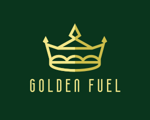 Golden Premium Crown logo design