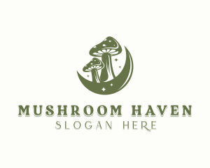 Organic Shiitake Mushroom logo design