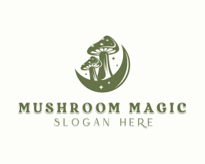 Organic Shiitake Mushroom logo design