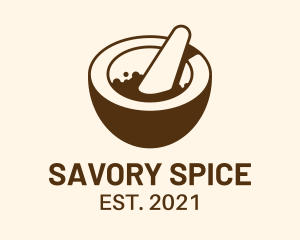 Mortar Pestle Spices logo design