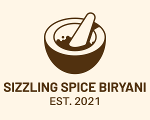 Mortar Pestle Spices logo design