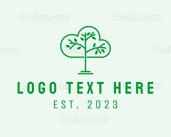 Natural Tree Cloud Logo