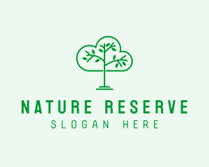 Natural Tree Cloud  logo design