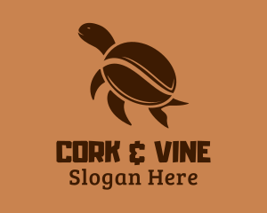 Organic Tortoise Coffee Bean logo design