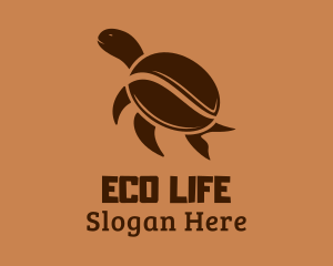 Organic Tortoise Coffee Bean logo design