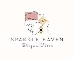 Woman Style Earring logo design