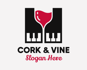 Grand Piano Wine logo design