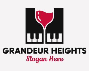 Grand Piano Wine logo design