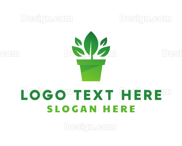 Green Leaf Pot Logo