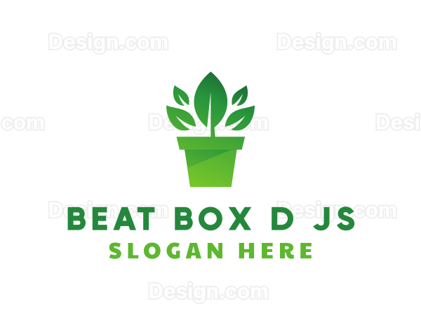 Green Leaf Pot Logo