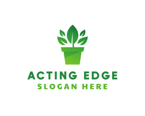 Green Leaf Pot  logo design