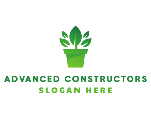 Green Leaf Pot  logo design