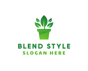 Green Leaf Pot  logo design