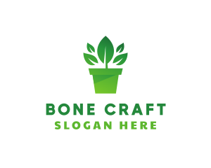 Green Leaf Pot  logo design