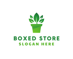 Green Leaf Pot  logo design