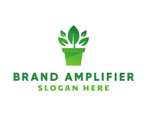 Green Leaf Pot  logo design