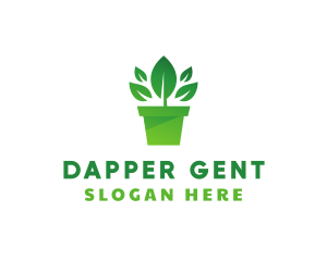 Green Leaf Pot  logo design