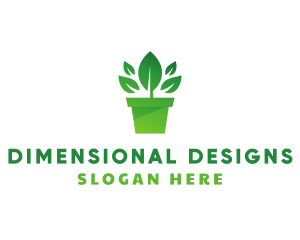 Green Leaf Pot  logo design