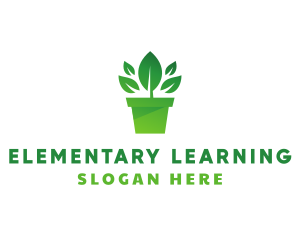 Green Leaf Pot  logo design