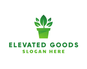 Green Leaf Pot  logo design