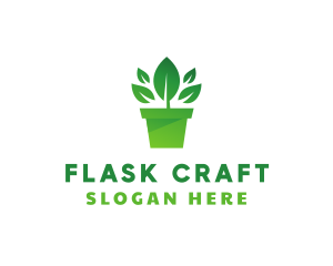 Green Leaf Pot  logo design