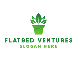 Green Leaf Pot  logo design