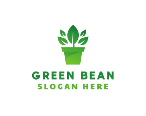 Green Leaf Pot  logo design