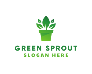 Green Leaf Pot  logo