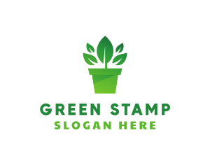 Green Leaf Pot  logo design