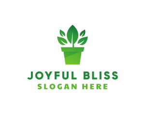 Green Leaf Pot  logo design