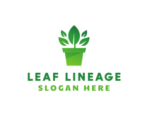 Green Leaf Pot  logo design