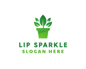 Green Leaf Pot  logo design