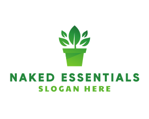 Green Leaf Pot  logo design