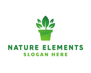 Green Leaf Pot  logo design