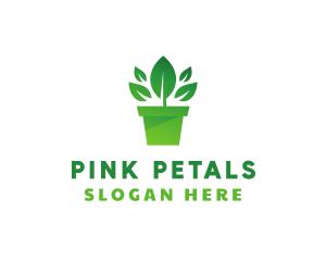 Green Leaf Pot  logo design