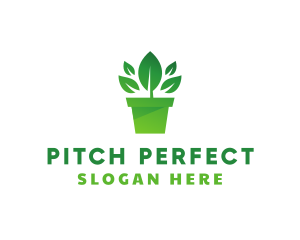 Green Leaf Pot  logo design