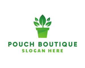 Green Leaf Pot  logo design